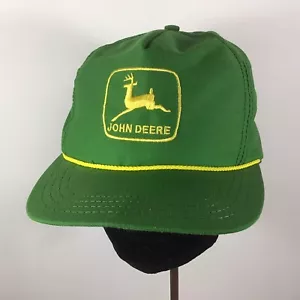 Cappello berretto vintage anni 80 John Deere verde trattore strapback ricamato - Foto 1 di 10