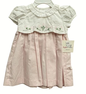 Sophie & Lucas Baby Pink And White Scalloped Dress Size 6 Months  - Bild 1 von 8