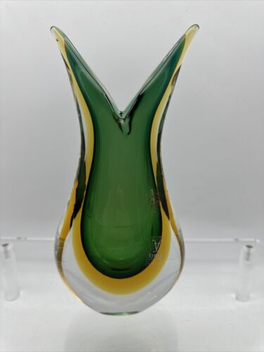 Authentic Murano Glass V Neck Vase - Formia Luxury Glass -MP-67