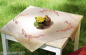 VERVACO 0156524 Nappe Fleurs ludiques Broderie Point de Croix Imprimé - Imagen 1 de 3