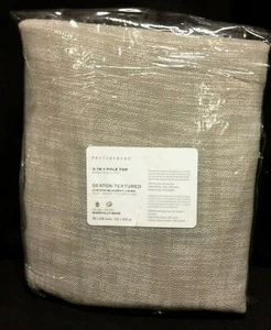 Pottery Barn PB Seaton Struktur Verdunkelungsvorhang Gardine Paneel 50x108 Dunkel Flachs - Bild 1 von 4