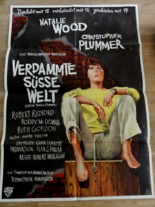 Kino Plakat A1 VERDAMMT SÜSSE WELT Natalie Wood Robert Redford
