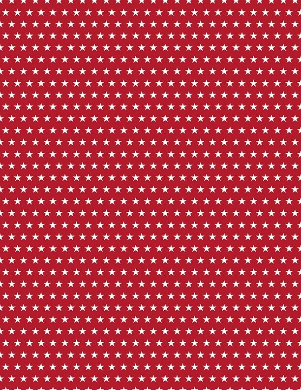 MODA FABRICS "Hearts Anthem" #84479 311 White Hearts on Red  BY THE YARD - Image 1 of 1