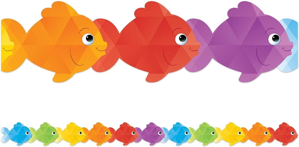 Teacher Created Resources Colorful Fish Die-Cut Border Trim (3497) - Image 1 of 1