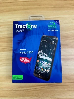 Nokia C200, 32GB, Black - Prepaid Smartphone (TracFone Locked)