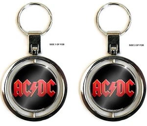 AC/DC Logo Metal Spinner Keyring - Picture 1 of 1