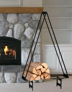 POTTERY BARN IRON TREE LOG HOLDER (LARGE) –NIB– FEED YOUR FIREPLACE WITH STYLE! - Picture 1 of 2