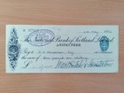 National Bank of Scotland Anstruther cheque 1934 with impressed revenue stamp