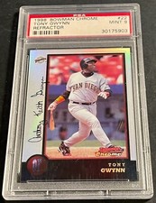 1998 TONY GWYNN Bowman Chrome  #22 Refractor PSA 9 Mint Padres POP 9 (903) 