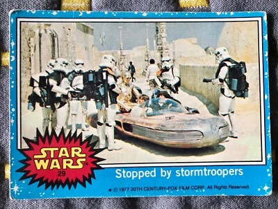 Topps Star Wars Blue 1977 #29 RARE Card! Stopped by Stormtroopers! - Image 1 of 2