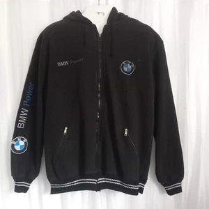 Felpa con cappuccio vintage BMW Power Jacket zip anteriore Varsity toppe garage XXL - Foto 1 di 10