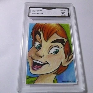 PETER PAN ARTIST AUTO 2015 ACEO ART PRINT NNO GRADO 10 L@@K - Foto 1 di 2