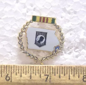 Iowa POW*MIA Vietnam Pin with Wreath - Picture 1 of 4