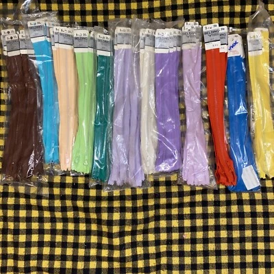 120 Metal 9” Zipper Lot 12 Different Colors New YKK Automatic Lock Belding NWT - Image 1 of 4