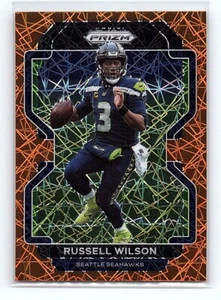 2021 Panini Prizm orange Laser Russell Wilson Seattle Seahawks #45 - Bild 1 von 2