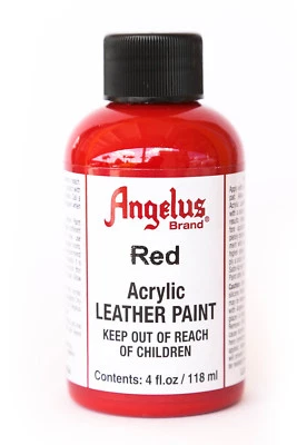 Pintura acrílica de cuero roja impermeable marca Angelus - 4 oz Foto 1 de 4