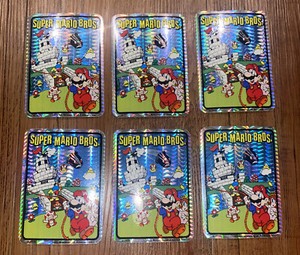 6 1990 VINTAGE NINTENDO SUPER MARIO Bros Brothers Prism Sticker GAME VENDING NES