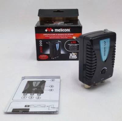 Signalverstärker Antennenverstärker Meliconi AMP200 TV Digitaler 2 Wege  - Bild 1 von 4