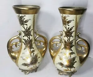 Pair of Exotic Oriental Chinese Artisan Vases - Straight from the Orient - Picture 1 of 10