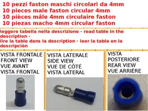 10 Pieces Faston Males Knitting Circular 4mm - Picture 1 of 1