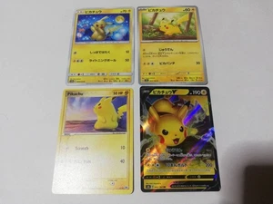 Juego de 4 Tipos de Cartas Pokemon Pikachu Versiones Mixtas Inglés/Japonés Estado - Imagen 1 de 3