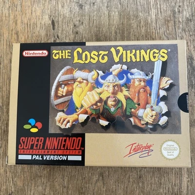 The Lost Vikings - SNES Super Nintendo NES Action Adventure Video Game Boxed - Image 1 of 4