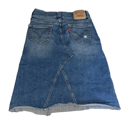 Levis Denim Skirt Women size 4 Grunge Blue Cottagecore Y2K Vintage - Image 1 of 4