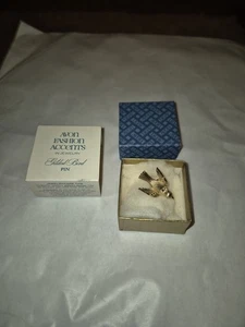 Broche prendedor de pájaro dorado Avon 1976 con detalles de moda tono dorado - Imagen 1 de 5