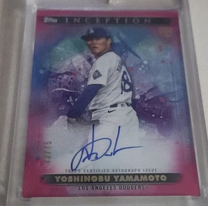 2024 Topps Inception La Dodgers Yoshinobu Yamamoto Magenta Auto /75 - Bild 1 von 3