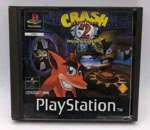 Crash Bandicoot 2 Cortex Strikes Back PS1 PlayStation 1 Game *No Front Inlay* - Picture 1 of 6