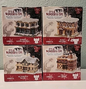 Enesco It’s A Wonderful Life 4 Ornaments Series 1&2 Ma Baileys Bailey S&L Bijou - Picture 1 of 18