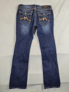 Miss Me Jeans Women’s 31 Boot Cut Low Rise Sequin Embellished Western Cowgirl Bl - Picture 1 of 11