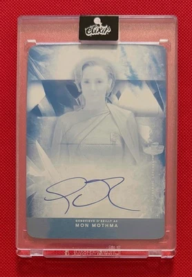 2024 Topps Star Wars Genevieve O’Reilly AUTO Mon Mothma Printing Plate /1 - Image 1 of 2