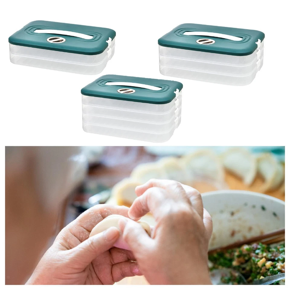 Dumpling Box with Lid Cookie Carrier Cookie Transport Multipurpose Food - Image 1 of 1