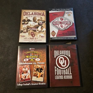 Lot of 4 Oklahoma Sooners OU Football DVD Red River Champions Legends History - Picture 1 of 14