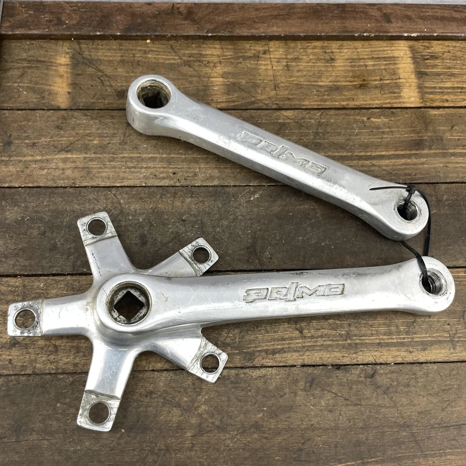 Brazos de manivela vintage Primo BMX 175 mm cuadrados cónicos bielas de 5 pernos aleación 1997 Foto 1 de 4