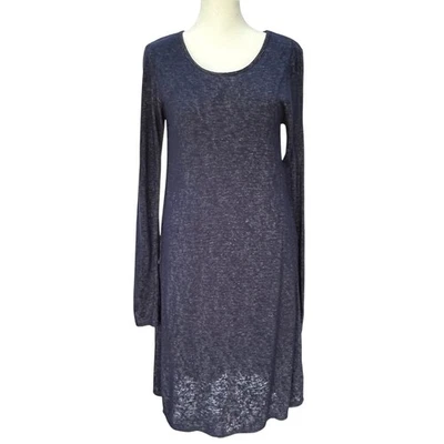 Velvet by Graham & Spencer XS Navy Blue Long Sleeve Knit T-Shirt Dress - Image 1 of 4