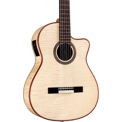Cordoba Fusion 12 Exotic Top Nylon-String Classical A/E Guitar White Sands - Image 1 of 4