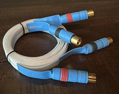 Nordost Flatline Blue Heaven RCA cables  - Audiophile 2 Meter Pair - Excellent - Image 1 of 3