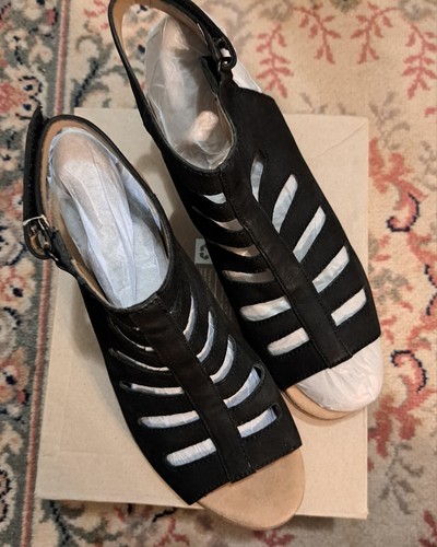 Sandali donna Clarks neri con tacco taglia 9 Valerie Shelley