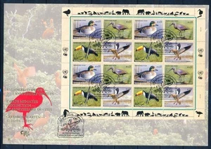 XE45914 United Nations 2003 birds endangered species FDC's used - Picture 1 of 1