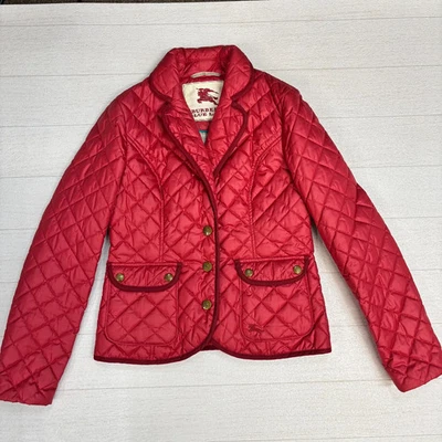 Burberry London Blue Label Quilted Puffer Jacket in Red [Size38/VG] LTD From JP - Image 1 of 4