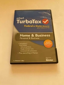 Intuit TurboTax Home & Business 2013 Federal & State Returns No efile VERY GOOD - Picture 1 of 7