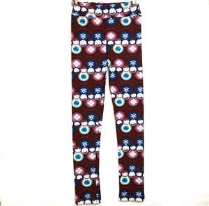 LuLaRoe leggings kid L/XL (sz 7-10) little round dolls floral multicolor NEW - Picture 1 of 4