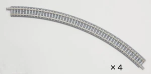 TOMIX N Scale 1192 Model Railway Track Curved PC Rail x 4pcs C317-45 - Picture 1 of 2