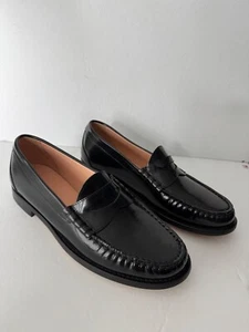 J Crew Classic Penny Loafers Black Winona Pizzolatto leather Size 8.5 - Picture 1 of 6