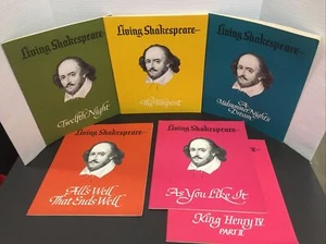 Vintage Theatre LIVING SHAKESPEARE Set of Six Scripts (no vinyl) - Picture 1 of 2