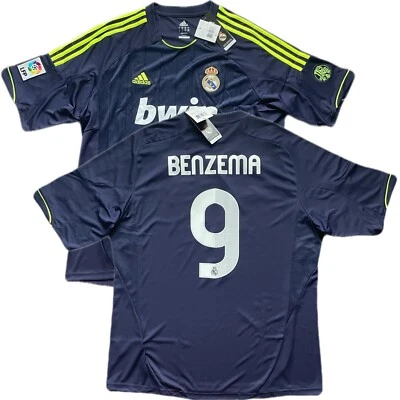 Camiseta visitante Real Madrid 2012/13 #9 Benzema XL Adidas LOS BLANCO NUEVA Foto 1 de 4