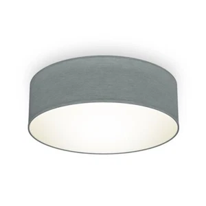 Deckenlampe Stoff grau Textil Lampenschirm Deckenleuchte Wohnzimmer Schlafzimmer - Bild 1 von 9