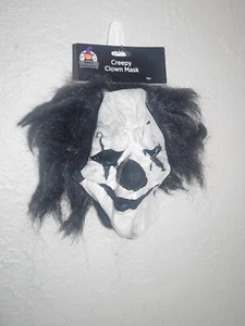 Creepy Evil Scary Halloween Clown Mask Rubber Latex GREEN HORNED CLOWN - Picture 1 of 2